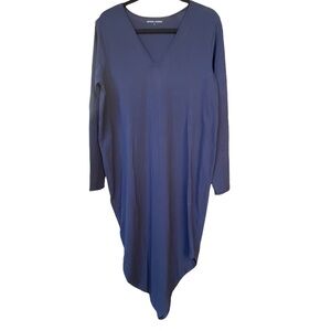 Universal Standard Navy Long Sleeve V Neck GENEVA Dress Size S (14-16)